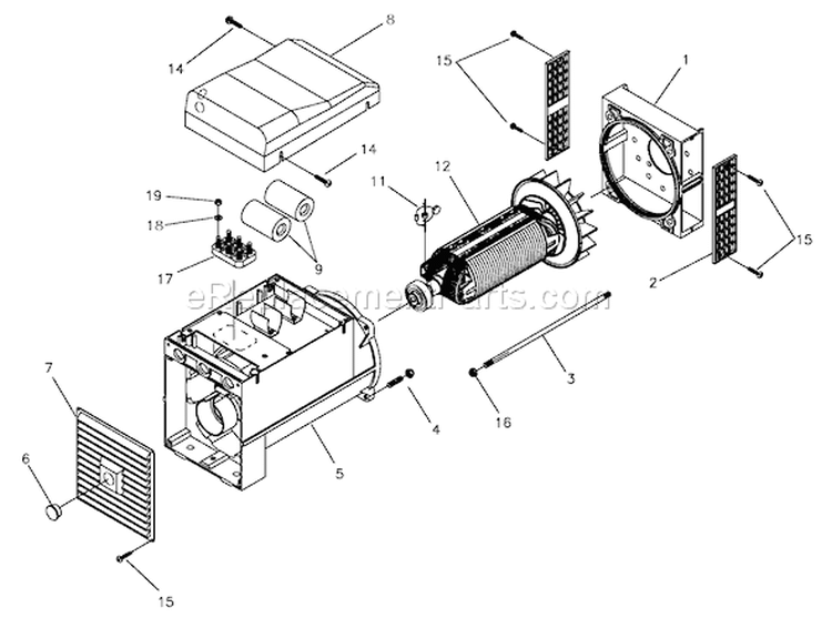 Page A Diagram and Parts List for 1679-0  Briggs and Stratton Generator